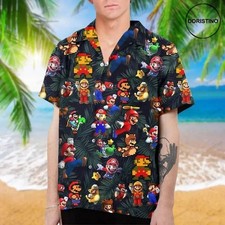 Super Mario Hawaiian Shirt y58 83