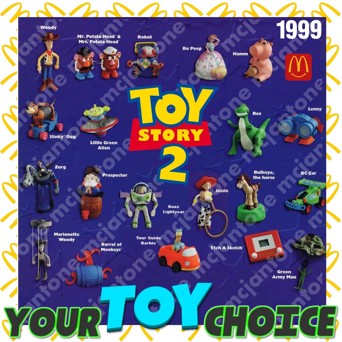 McDonald's 1999 TOY STORY Disney Pixar Original ANIMATED Movie