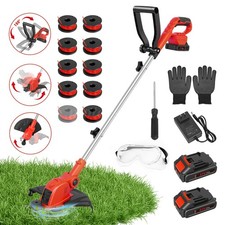 Electric Cordless Grass String Trimmer Lawn E...
