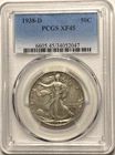 1938-D Walking Liberty Half Dollar PCGS XF45 - NICE!