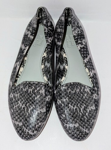 Melissa x Jason Wu Jelly Shoes Flats Reptile Snake Pattern Black Gray Sz 8 NEW! - Picture 2 of 15
