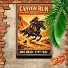 Retro Western Cowboy Desert Vintage Tin Metal Sign 8x12 Wall Art