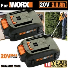 2pack For WORX 20V MAX Extend Lithium Battery 20 Volt WA3520 WA3525 WA3575 WG155