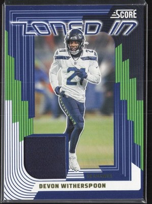 小川選手 トレーディングカード90枚セット＋シール 2025 Score Football DEVON WITHERSPOON Zoned In Memorabilia Patch