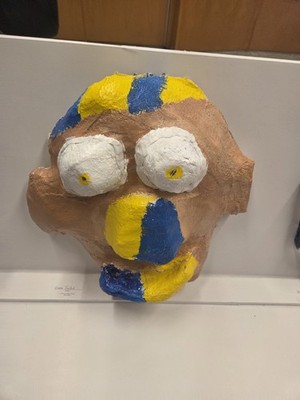 A handmade mask created by artist Koren Toubul