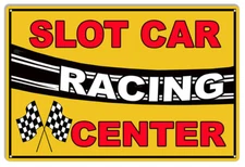 Slot Car Racing Reproduction Motor Speedway Metal Sign 12x18