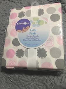New Babies R Us One Crib Sheet Cool 100 Cotton Fits Standard Pink