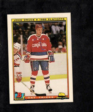 1990 John Druce Bowman Hockey Hat Trick Insert Glossy Washington Capitals