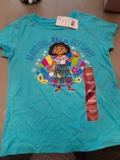 Girls Disney Encanto Butterfly Short Sleeve Graphic T-Shirt- Blue Size XS