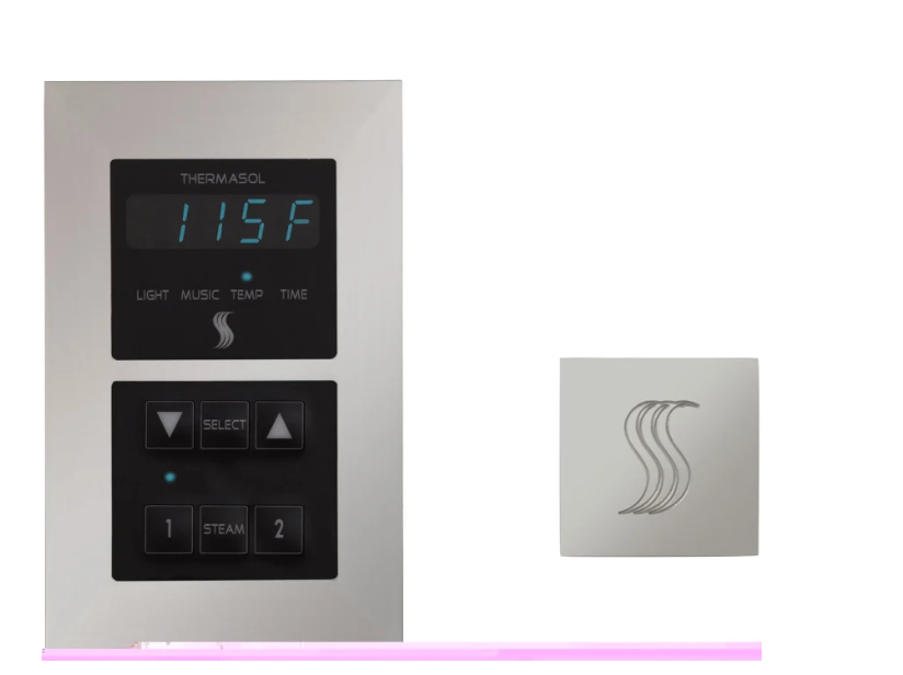 ThermaSol Signature Steam Shower Kit Includes Control Panel and Square Steam 652592065563 eBay