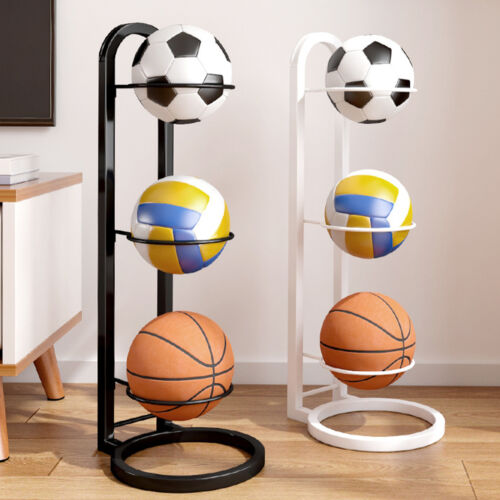 1~5 Tier Ball Rack Iron Volleyball Stand Holder Space Basketball Storage Rack