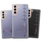 PERSONALIZED CUSTOM NAME Love Heartbeat Life Line Gel Case SAMSUNG S23 S22 A73