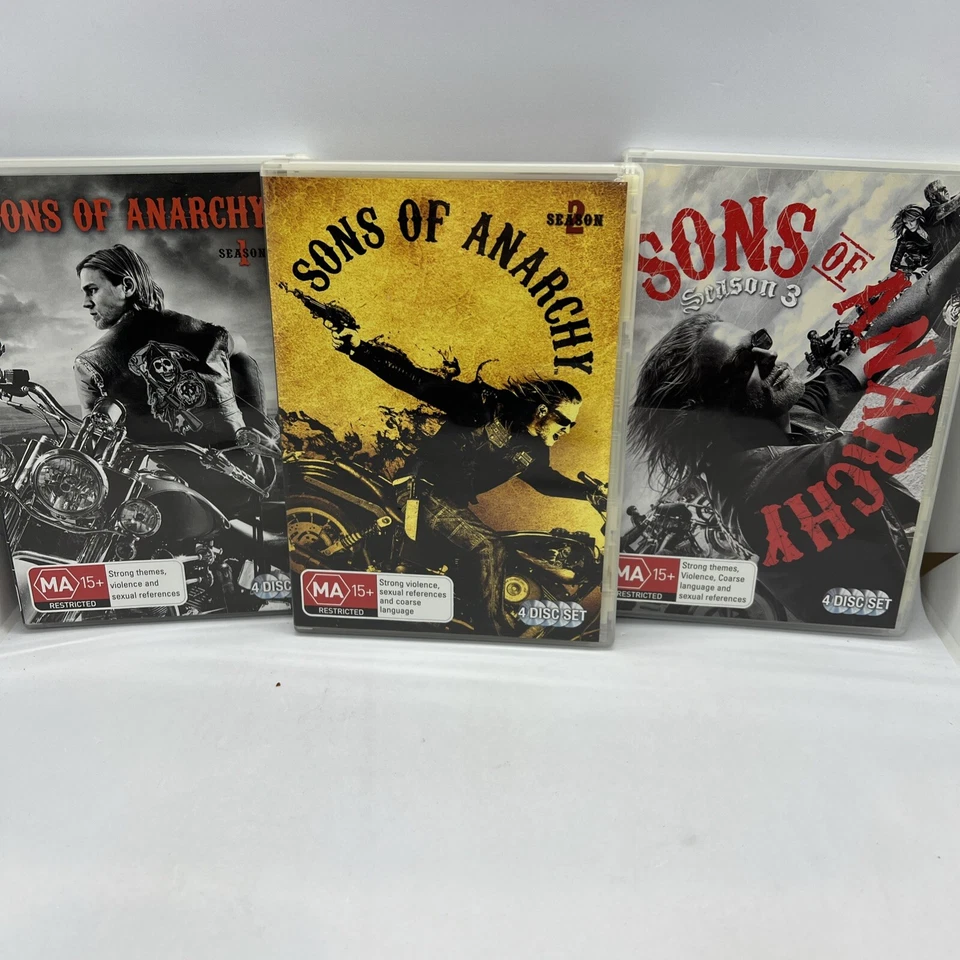 Sons Of Anarchy Tv Series 1-3 Season 1 2 3 Region 4 Genuine DVD Show - Image 2 of 4