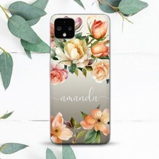 Custom Name Aesthetic Flowers Case For Google Pixel 2 3 3a 4 4a 5 6 7 8 XL