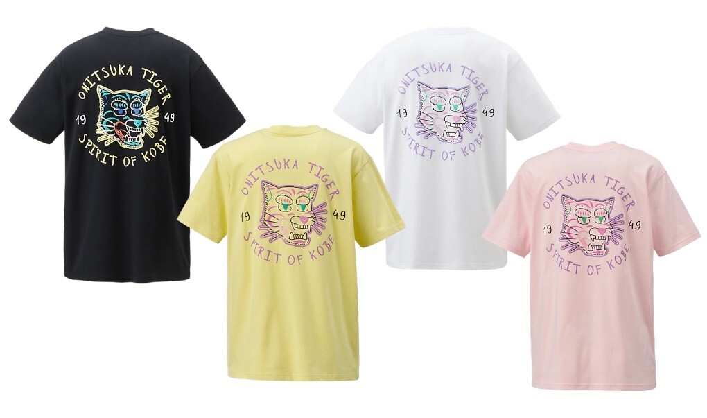 Onitsuka Tiger GRAPHIC T-Shirt Black White 2183B158 Cotton Onitsuka Tiger GRAPHIC T-Shirt Black White 2183B158 Cotton