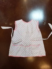 Vintage Pink And Grey Smock Apron