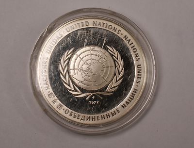 1972 United Nations UN Sterling Silver Peace Dove Proof