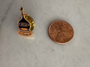 Vntge Ford 93 Probe GT Logo Lapel Hat Automobile Pin Cars Badge Rare Advertising