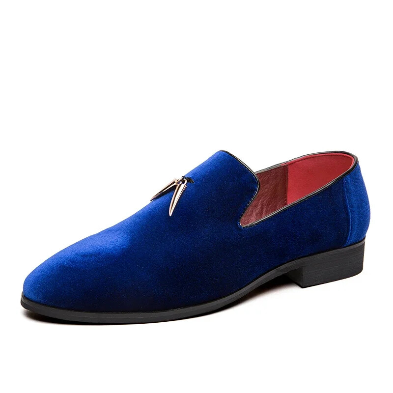 SAOLA Mocassini eleganti moda a punta in velluto scarpe uomo casual eleganti formali calzature