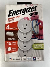 Energizer Smart Wifi Plug 4 Pack Grouping 15 AMP Voice Control New