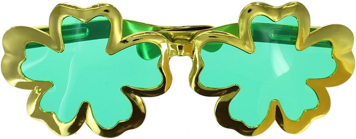 Adult Shamrock Glasses St Patricks Day Fancy Dress Party