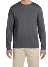 Mens Big and Tall T-shirt Long Sleeve Men's Tees Plain T-shirt Clothing Apparel