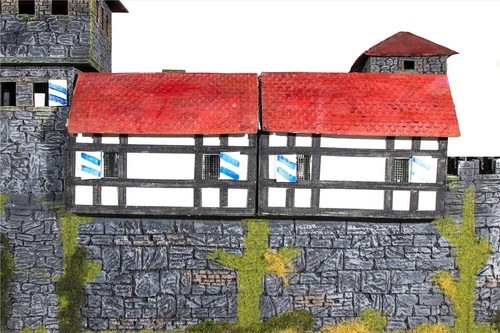 Ritter/Normannen-Burg Rabenfels 3162, zu 7cm Sammelfiguren, Fertigmodell in Comp - Picture 10 of 11