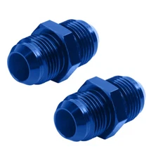 2PCS 6AN to 6AN Male Flare Coupler Union Straight Fuel Hose Adapter Fitting