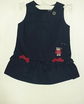 SIE IST WO DAS MEER? KLEID AUS BAUMWOLLE BABYGRÖSSE 3 MONATE MARINEBLAU