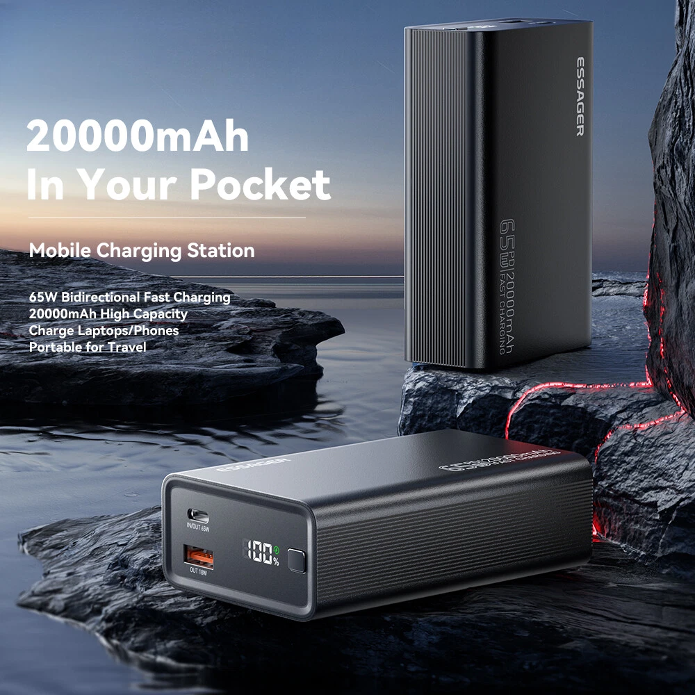 20000mAh PD 65W Power Bank Fast Charging for Phone & Laptop 20000mAh PD 65W Power Bank Fast Charging for Phone & Laptop