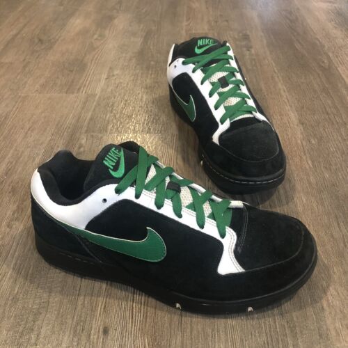 RARE Nike Men’s Banger Size 9.5 Skateboard Shoes 2007 Dunk Low Black Green Suede
