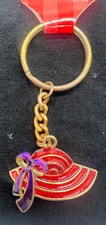 New Red Hat Society, Enamel Red Hat Society Key Chain