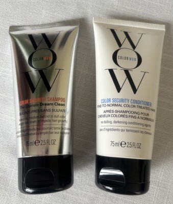 COLOR WOW Color Security Shampoo & Conditioner je 75ml - Nagelneu/Versiegelt