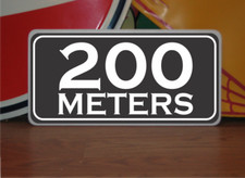 200 Meters Marker Metal Sign 4 Golf Club Yardage or Course Gun Shooting Range