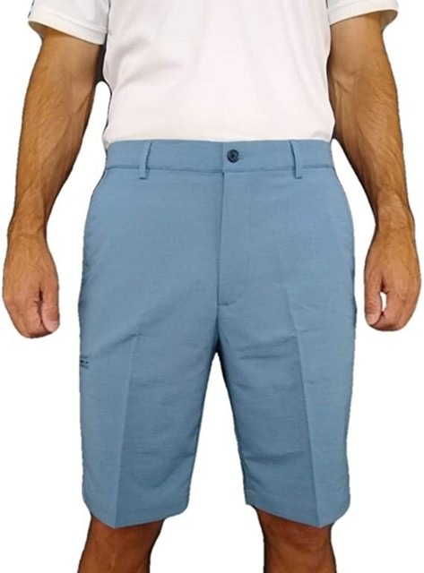 Mens Greg Norman Moisture Wicking Flat Front Blue Golf Shorts Size 34 for sale online | eBay