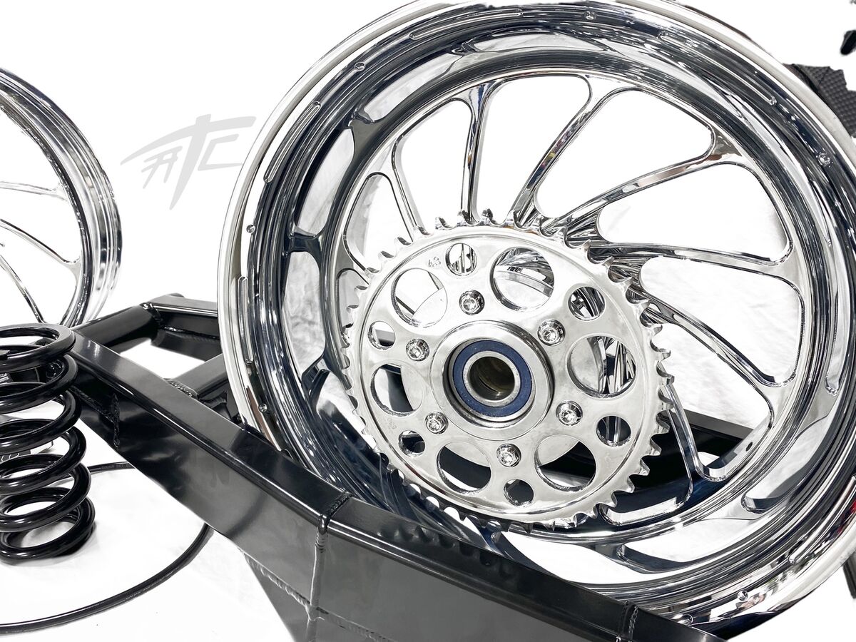 240 STEALTH FAT TIRE KIT CHROME TURBO WHEELS 06-11 KAWASAKI 240 STEALTH FAT TIRE KIT CHROME TURBO WHEELS 06-11 KAWASAKI