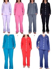 Women's stretch cotton pajama sets