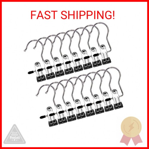 Boot Hangers Clips, 16 Pack Laundry Hooks Hanging Clips Clothes Pins Closet Hang