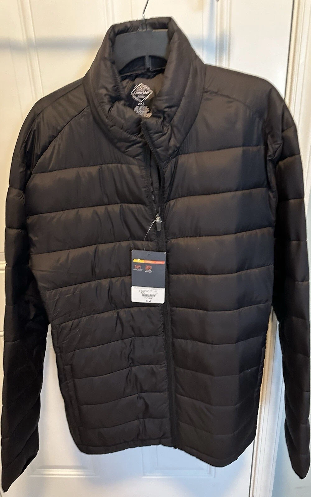 ST. JOHN’S BAY: Men’s 2XLL Black Puffer Jacket; BNWT, Retails $100 , Free Shp