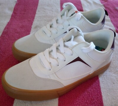 Airwalk Sneakers Youth White Low Top Canvas Leather Lace Up Shoes