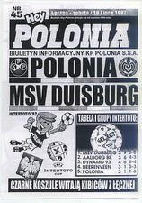 UI-Cup 19.07.1997 Polonia Warschau - MSV Duisburg, InterToto Cup