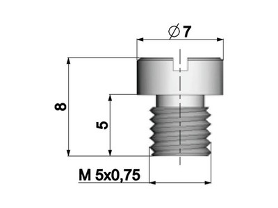 carburettor main jet Polini 5mm for Dellorto carburettor - 101