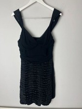 Nicola Finetti black silk evening dress uk12