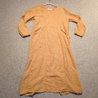 FLAX Jeanne Engelhart 100% Linen Dress Petite Orange Cottagecore Lagenlook Boho