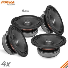 4x PRV Audio 6MB400 Midbass Pro Audio 6.5' Speakers 8 Ohm 6MB PRO 1600 Watts
