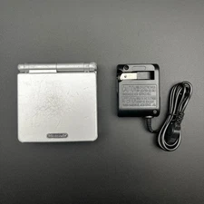 Nintendo Game Boy Advance SP AGS-001 Silver Handheld Console with Charger