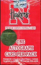 TK LEGACY UNIVERSITY OF NEBRASKA 10 PACK SEALED FOOTBALL BOX 1 AUTO PER PACK