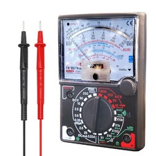 Analog Multimeter Ohm Volt DC Current AC DC Voltage Tester Meter with Test Probe