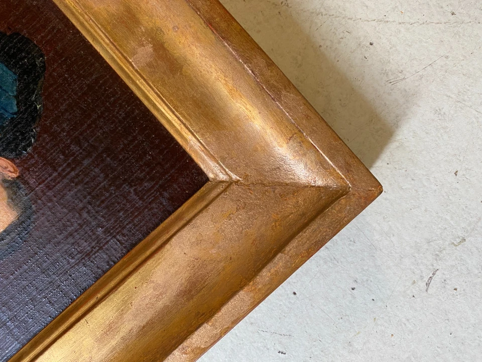 ANTICO DIPINTO OLIO TAVOLA RITRATTO MASCHILE NOBILUOMO G.B. Ceretti INTRA '800 - Immagine 3 di 4