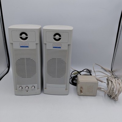 Vintage Altec Lansing ACS40 Computer Speakers 2.0 Retro, Tested W/Audio Cable